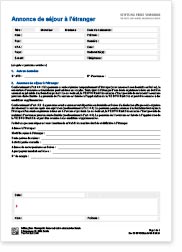 Annonce de séjour à l’étranger