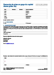 Demande de mise en gage du capital décès (pilier 3b)