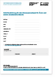 Antrag Mitgliedschaft Interessenverband