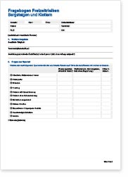 Fragebogen Bergsteigen